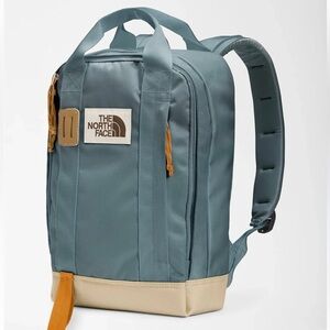 The North Face 14.5L Tote Pack Backpack Blue Tan